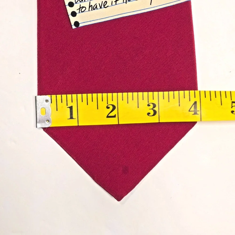 Vicky Davis Silk‎ Novelty Tie To Do List Bill Clinton Era Humor Men's Vintage